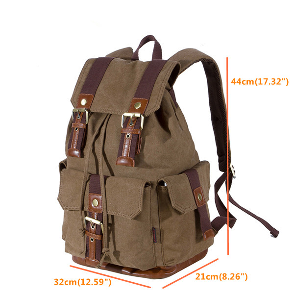 Vintage Casual Canvas Mountaineering Backpack Outdoor Travel Bag
